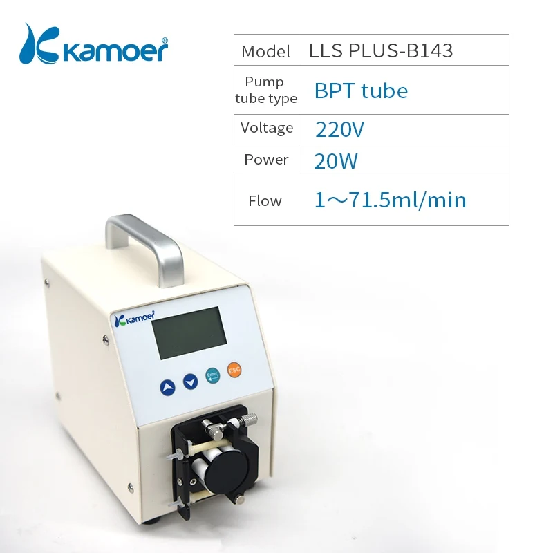 LLS PLUS-B143 Kamoer LLS Plus 110 V/220 V Перистальтический дозирующий насос с шаговым двигателем, используемым для передачи лабораторная жидкость - Напряжение: LLS PLUS-B143