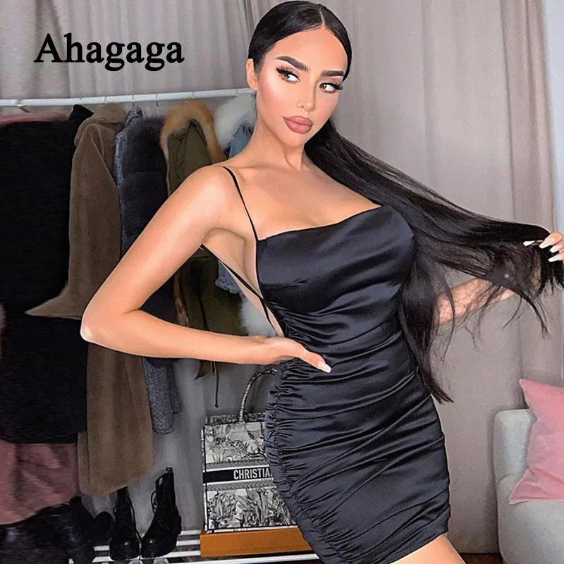 2019 Сексуальное мини платье женское модное без рукавов с открытой спиной