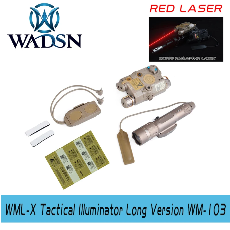 Wadsn BLOCK III набор аксессуаров включает LA-5C/PEQ 15 красный лазер WMX 200 фонарик двойной переключатель(WEX396+ NE04014+ WEX177