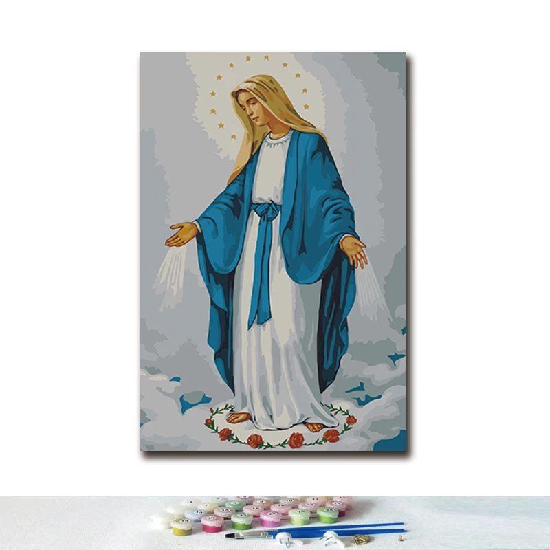Diy Цифровая живопись христианская гостиная кухня спальня украшение для взрослых
