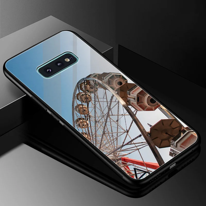Колесо обозрения закаленное Стекло Чехол Зеркало для samsung Galaxy A10 A20 A30 A40 A50 A60 A70 S7