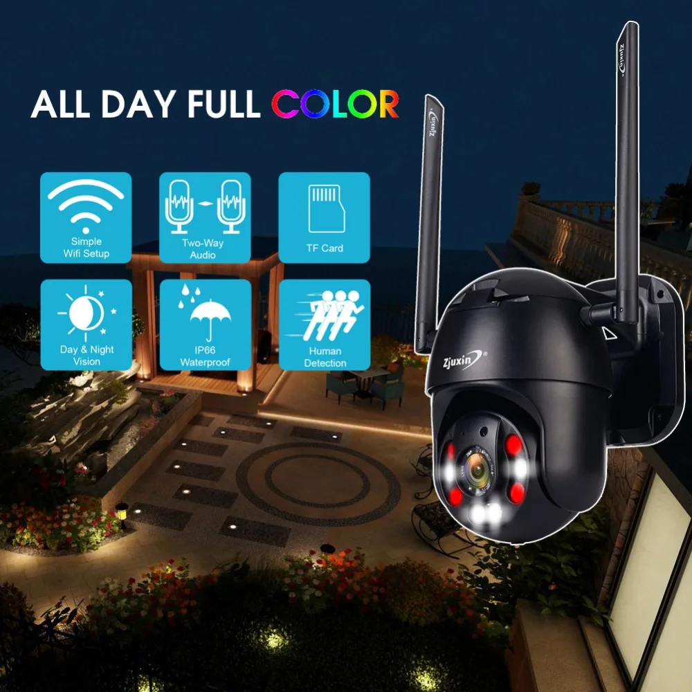 Zjuxin IP камера WiFi Full HD 1080P беспроводной проводной PTZ открытый скорость купольная CCTV камера безопасности приложение ICSee CMS камера наблюдения s