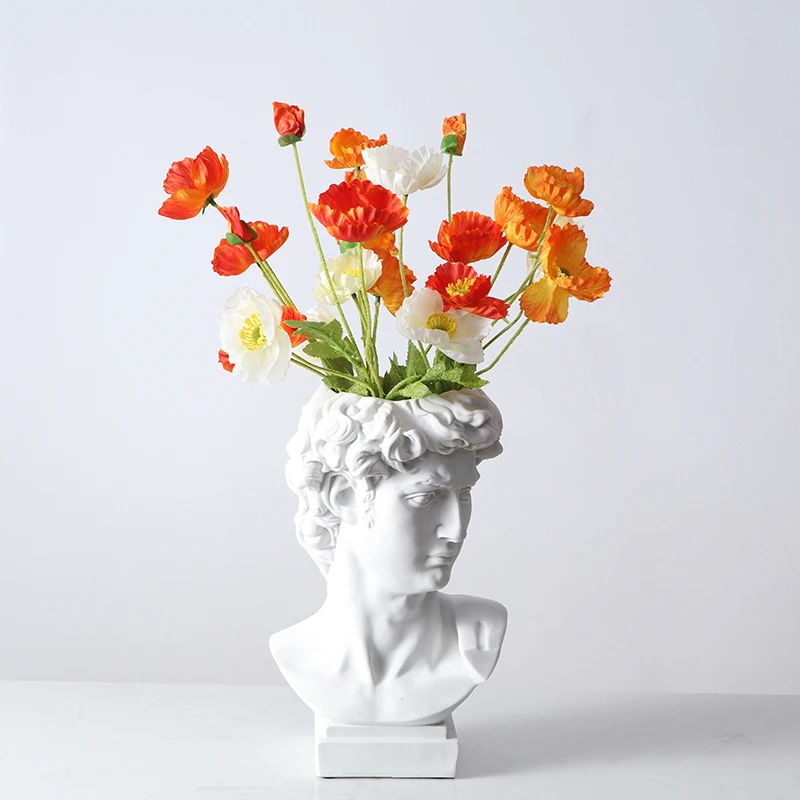 

MICHELANGELO BUONARROTI DAVID HEAD PORTRAITS RESIN IMITATION GYPSUM VASE LIVING ROOM PLANTS FLOWER POT ORNAMENTS CRAFTWORK X1520