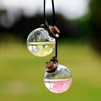 car air freshener hanging perfume pendant bottle with flower auto essential oils perfume bottle diffuser automobiles ornaments