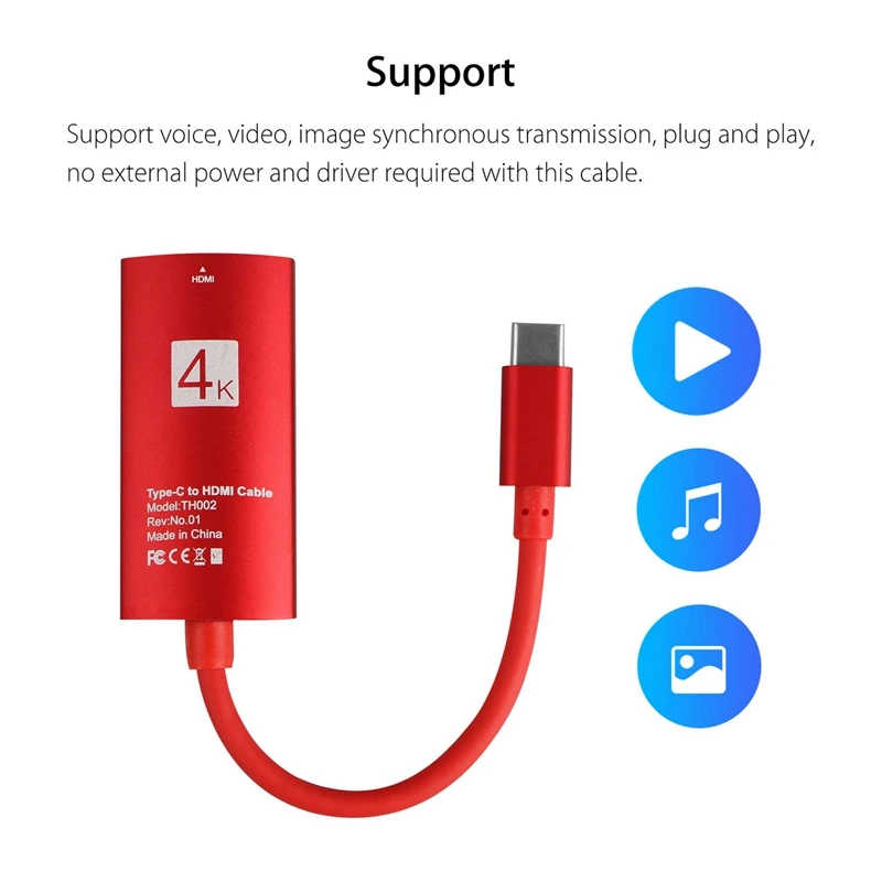 USB-C адаптер Type-C для HDMI HDTV 4K x 2K UHD Type C Samsung Galaxy S9 S8 + Note 8 20 см | Электроника