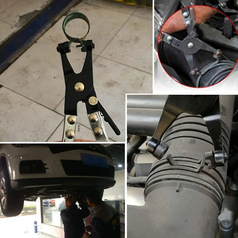 

2 Pcs Hose Clamp Pliers Auto Water Pipe Repair Tool Swivel Flat Band for Removal and Installation of Ring-Type