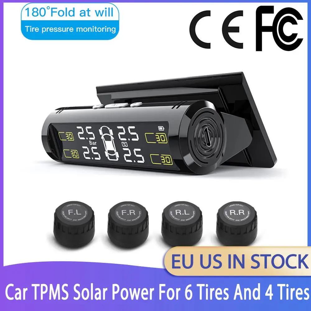 TPMS автоматический контроль яркости USB и солнечная зарядка для автомобильных шин