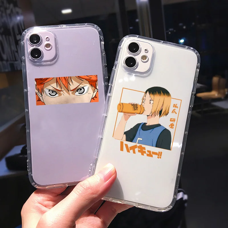 Прозрачный чехол для телефона с Аниме Haikyuu Love волейбола IPhone 11 12 13 Pro 6 7 8Plus X XS XR MAX