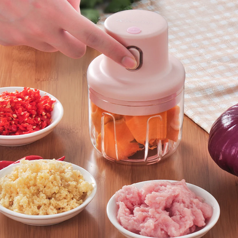 

250ml Electric Food Processor Meat Grinder Shredder Garlic Ginger Chopper Blender Mini Crusher Chopper Meat Kitchen Accessories