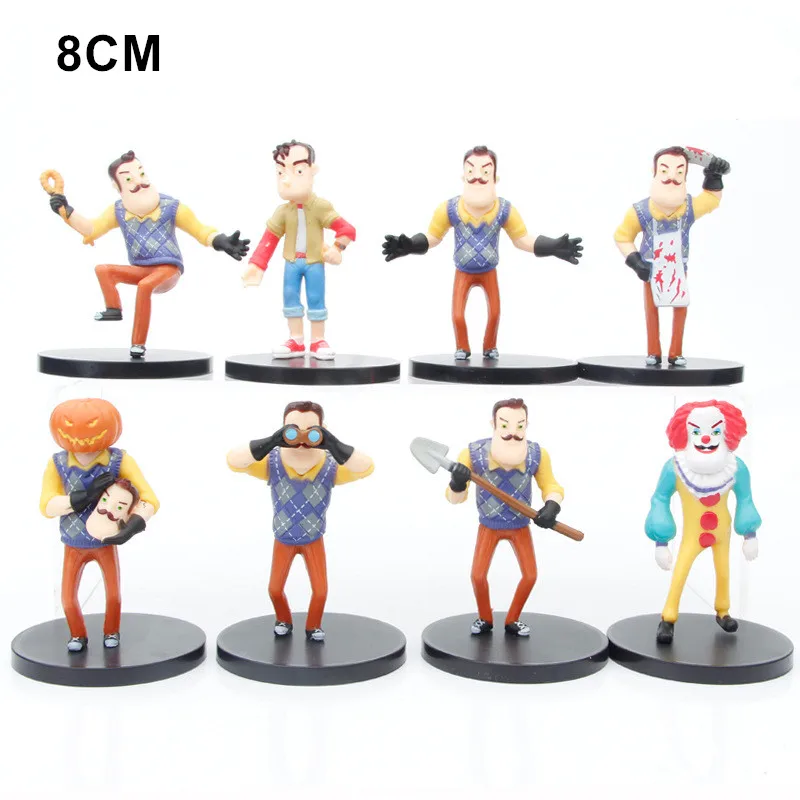 Экшн фигурки Hello Neighbor 8 шт./компл. детские игрушки забавная игра горячая