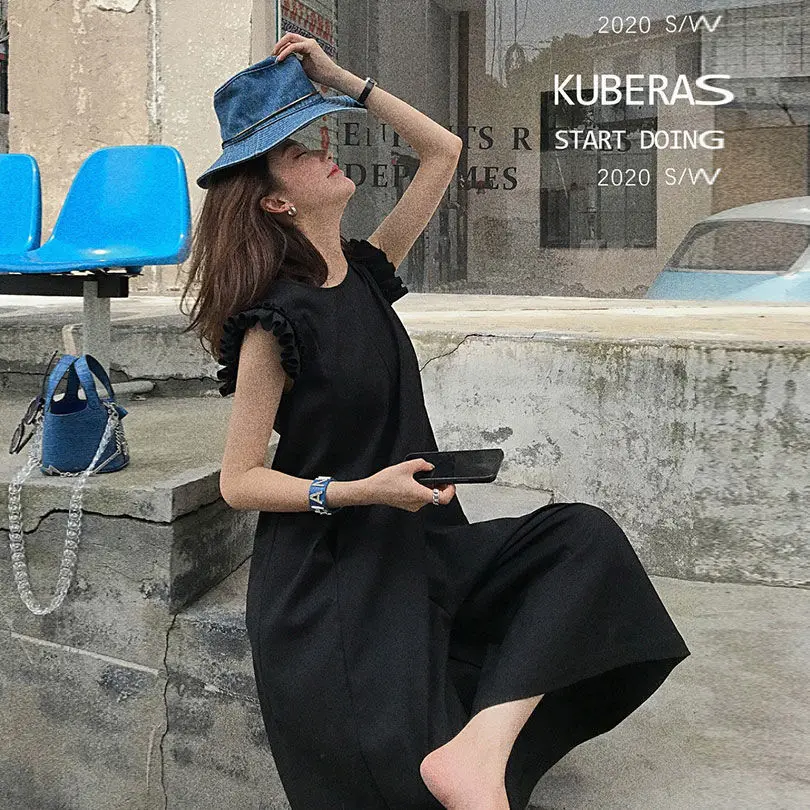 

Retro ear side fly sleeve Jumpsuit women's 2021 spring and summer loose wide leg pants show thin one-piece cropped pants