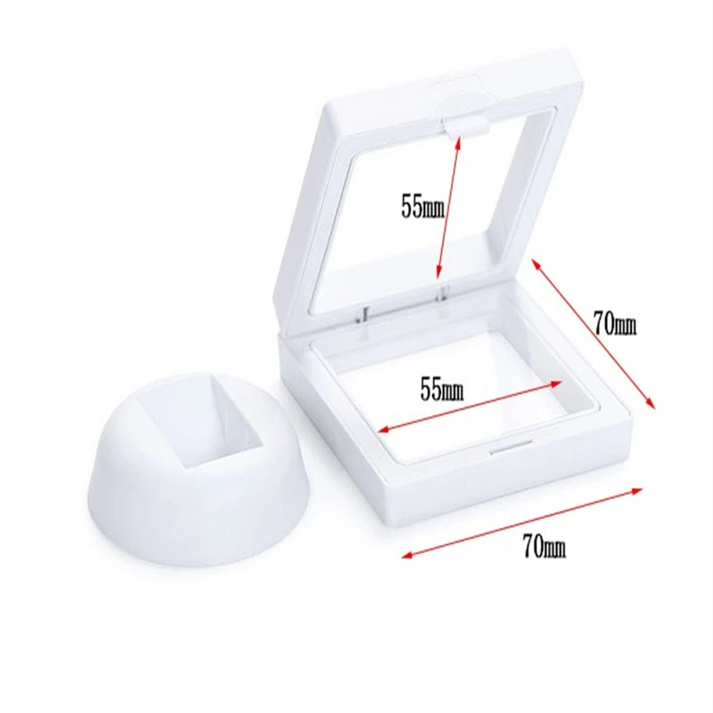 

Transparent PE film Display Box Suspension Boxes Jewelry Ring Earring Bracelet Box Small Commodity Case Jewellery Storage Rack