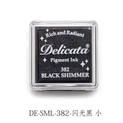 Mini Black Tsukineko Delicata блестящие пигментные чернила богатые и сияющие Чернила Pad Япония - Цвет: Mini Black