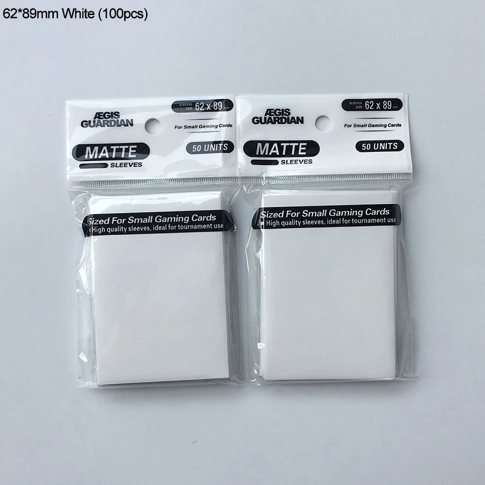 62x89 White (100ps) Матовый маленький размер(62X89 мм), палубная карта, защита для карт Yu Gi Oh, маленький размер, рукава для карт Yu-Gi-Oh - Цвет: 62x89 White (100ps)
