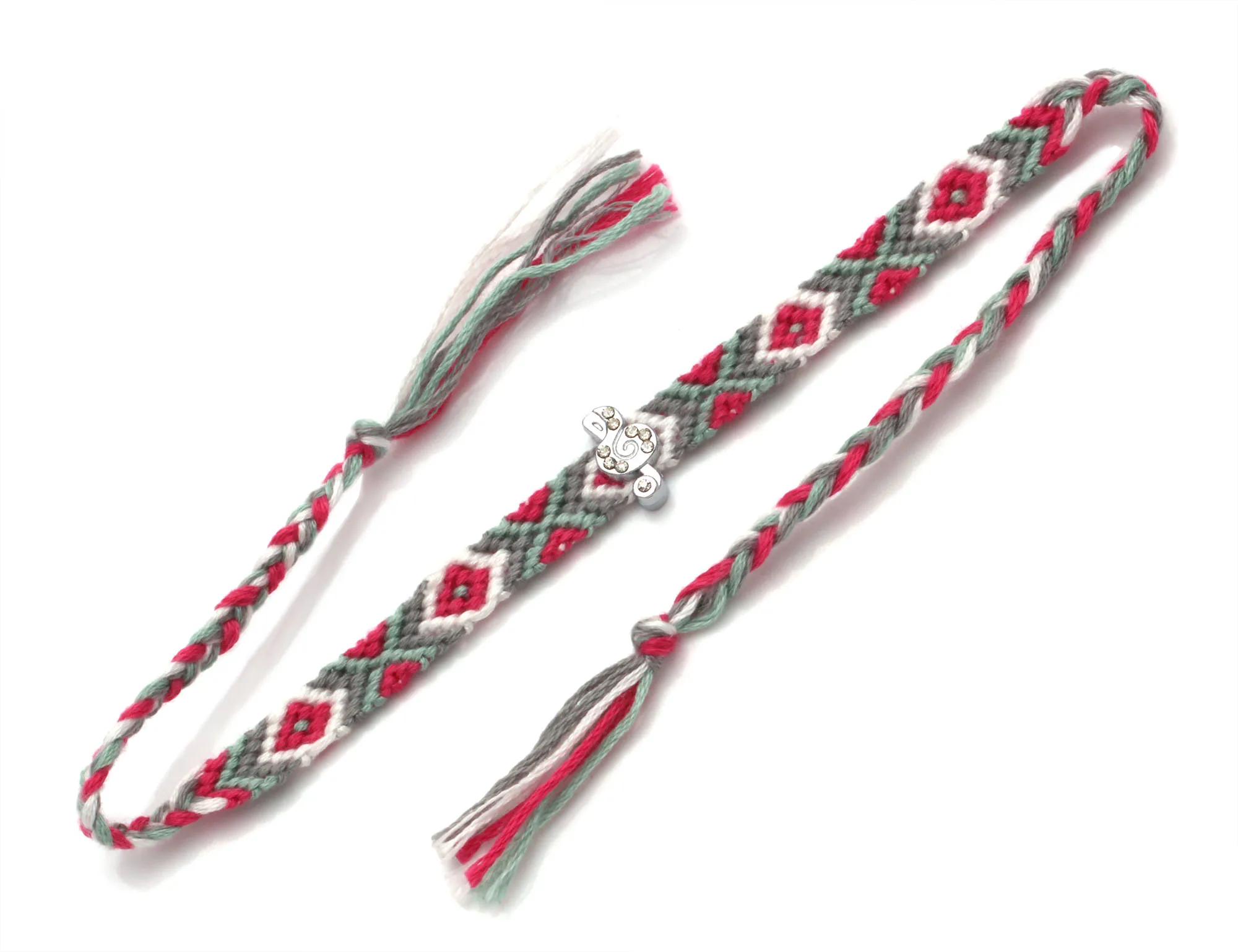 Boho цинковый сплав Диамант музыкальные символы очаровательный тканый браслет