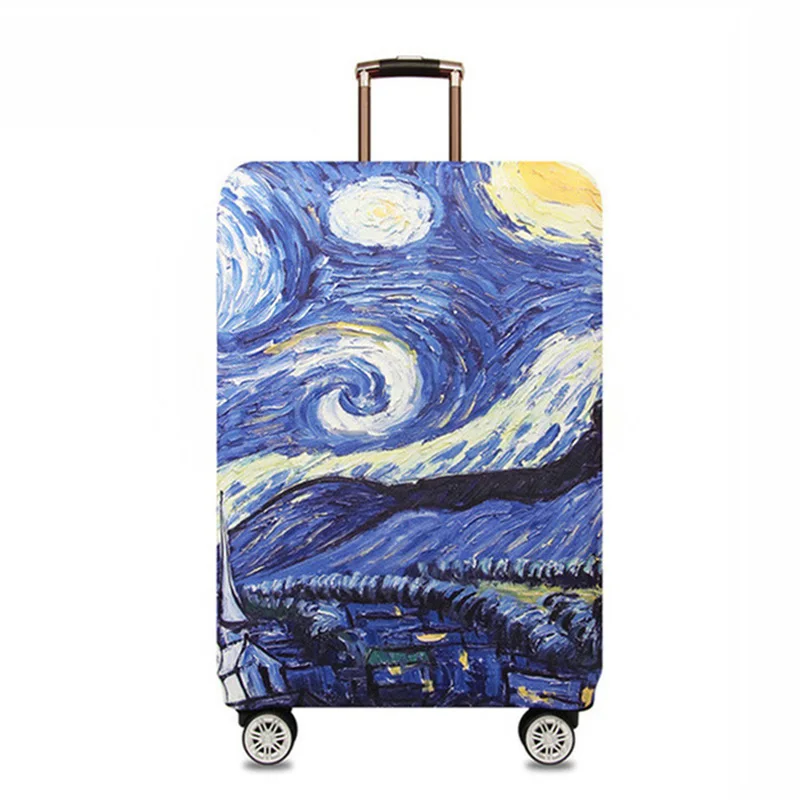 p Luggage cover Эластичный чехол для костюма, чехол для багажа, чехол для багажа на колесиках, пылезащитный чехол 18-32 дюймов, чехол для костюма, пылезащитный чехол, аксессуары для путешествий - Цвет: p Luggage cover