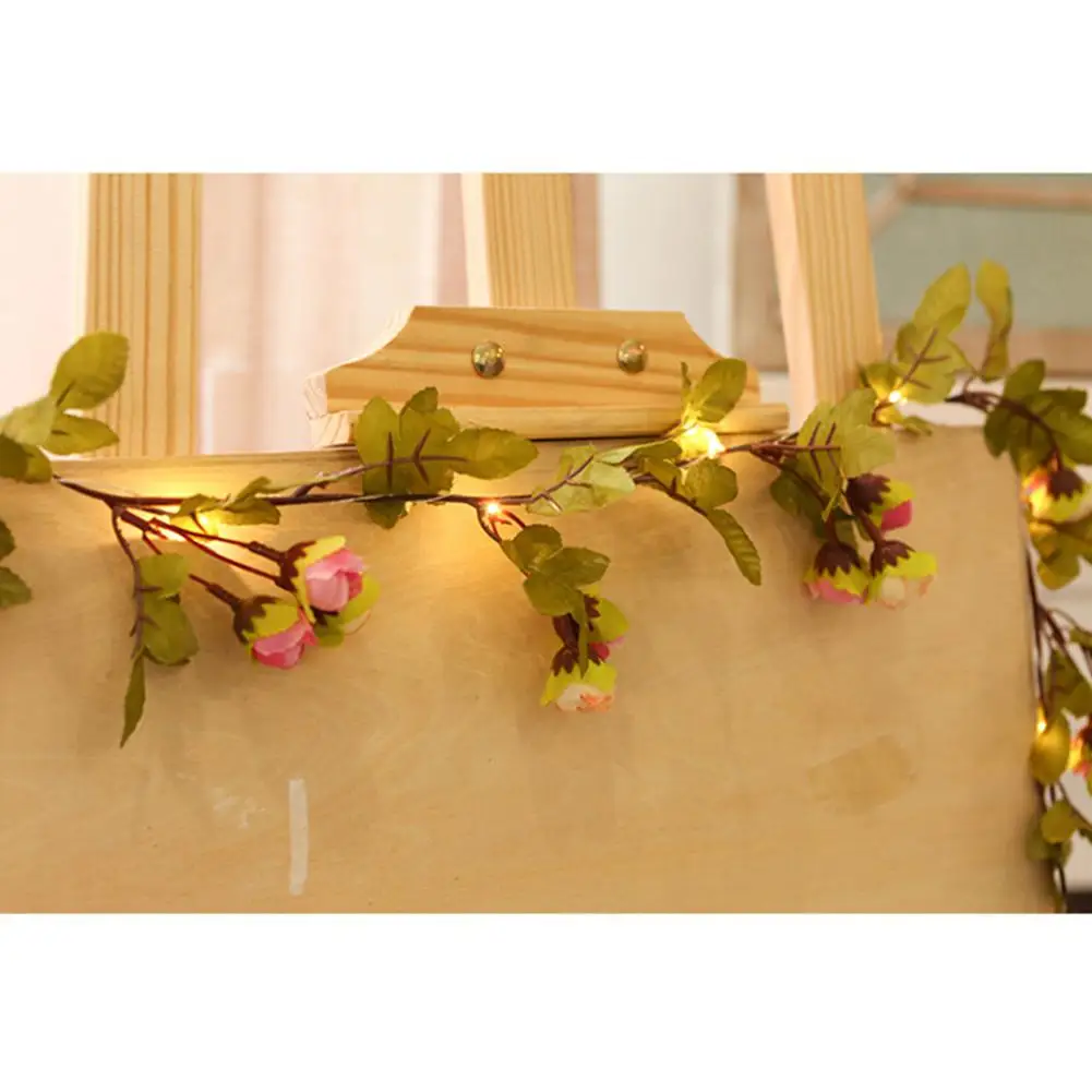 GloryStar светильник световые струны цветы из ротанга со светодиодными бусинами