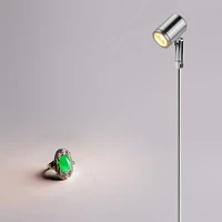 indoor 1w led picture light table stand pole lamp spotlight with base jewelryphone shop cabinet exhibition silverblack shell