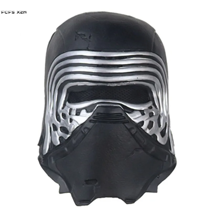 Черный Хэллоуин Кайло Рен латексный головной убор костюм реквизит Дарт Вейдер