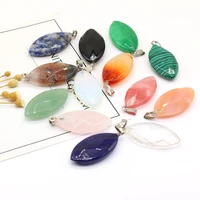 6pcs natural agate flat piece malaysian jade clear quartzs stone pendants for necklace accessories jewelry making size 10x33mm