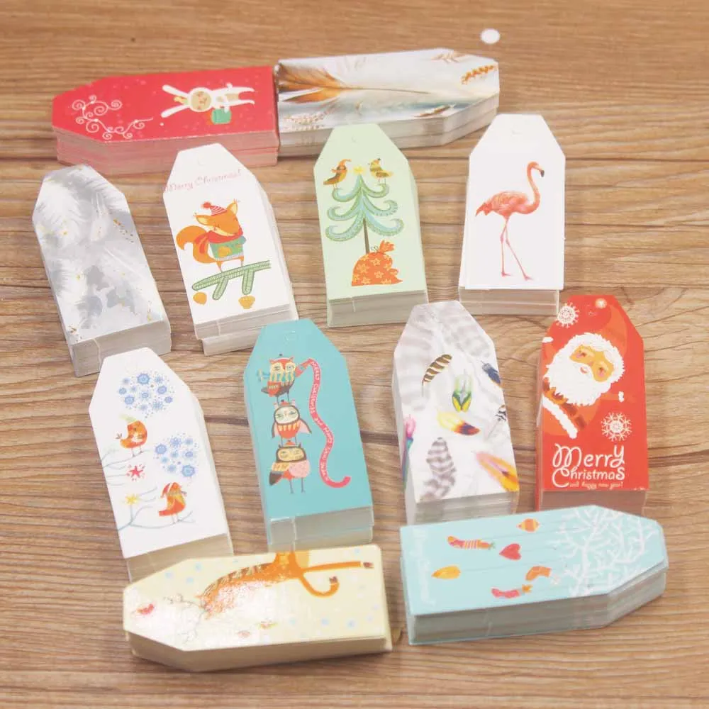 100 шт. рождественские белые бумажные подарки TagsDIY С наилучшими пожеланиями Ловец