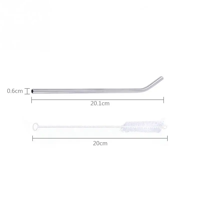 8 шт. Металлический Набор соломинок для напитков из нержавеющей стали 3