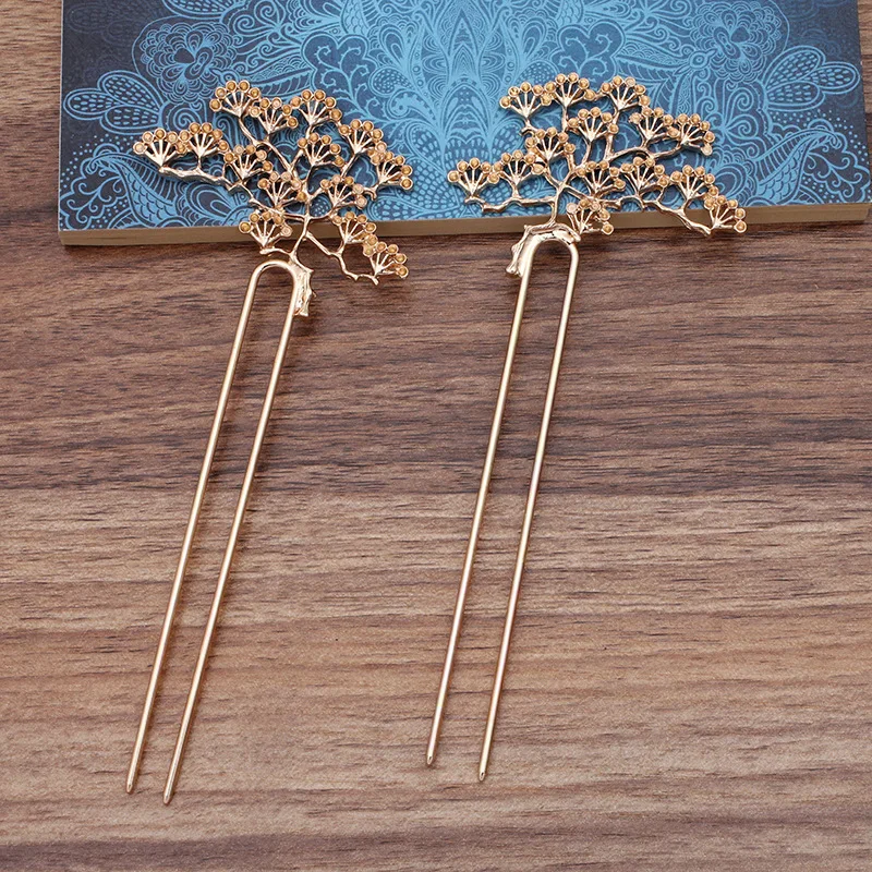 Морская веточка для волос 5 шт. 116*12 мм металлический сплав вилка 65 * 45 основа