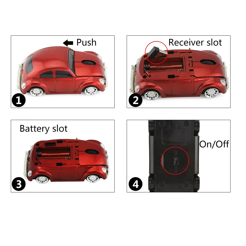 

Hot Selling Computer Mouse Creative Car Mouse 2.4G Wireless Mouse 1000dpi Office Laptop Mouse Ergonomic Office Supplies