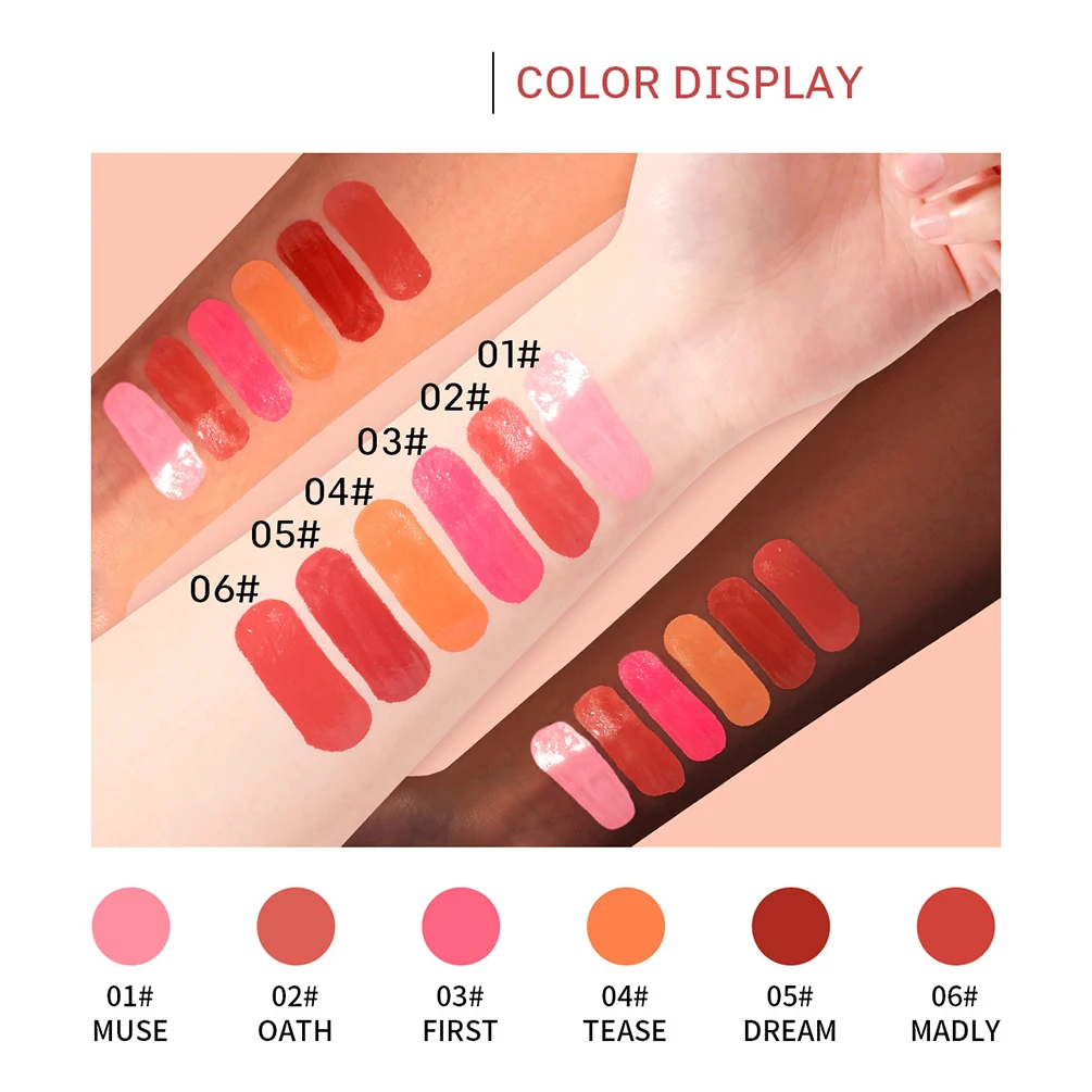 6 цветов жидкие румяна для лица персиковый крем макияж щек Контурные Румяна