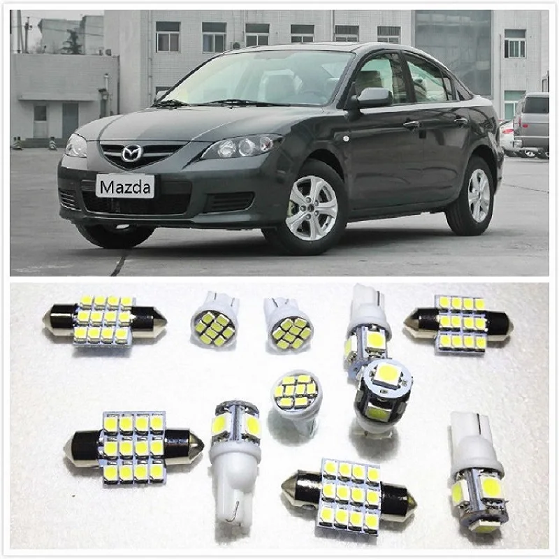 11 комплектов белых светодиодных ламп посылка 10 и 31 мм карточный купол для Mazda 3 5 6