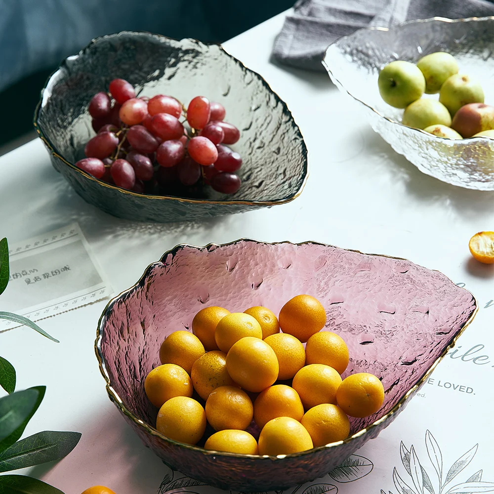 Стеклянная миска в японском стиле прозрачная для фруктов салатов супа десертов