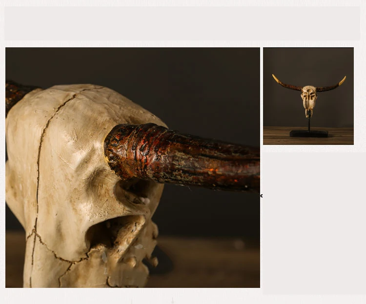 Рожки и украшения из костей в стиле ретро для дома гостиной офиса американские