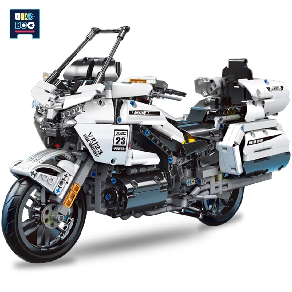 

1328Pcs Tech Speed Champion Motorcycle Model Building Blocks City Sport Race Car Bricks Educational Toys For Children Gift