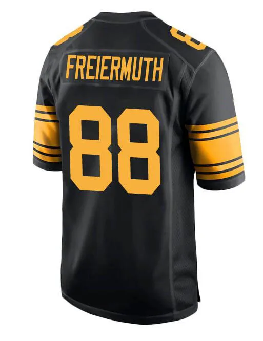 

Американская футболка с вышивкой Pat Freiermuth, мужская, женская, детская, Молодежная, черная, желтая, питтсбургская футболка