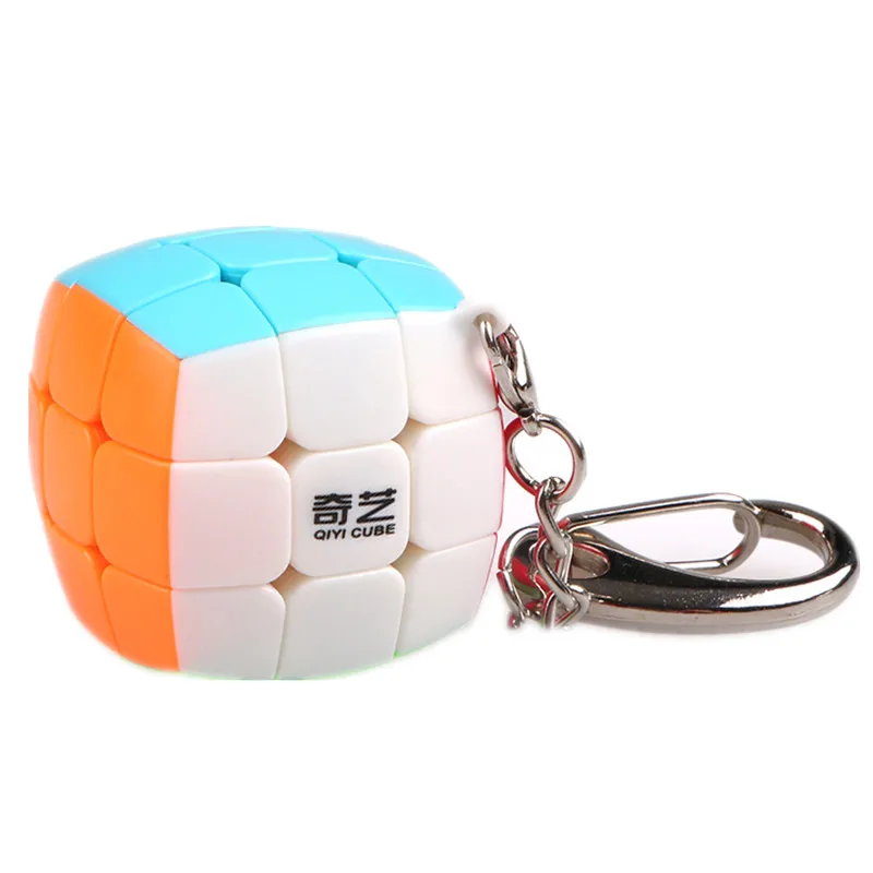 

QiYi Mini Keychain Cube 3x3x3 Pendant Chain Key Ring Mini Magic Cube 3x3 Small Speed Cube Puzzle Toys for Children Beginner