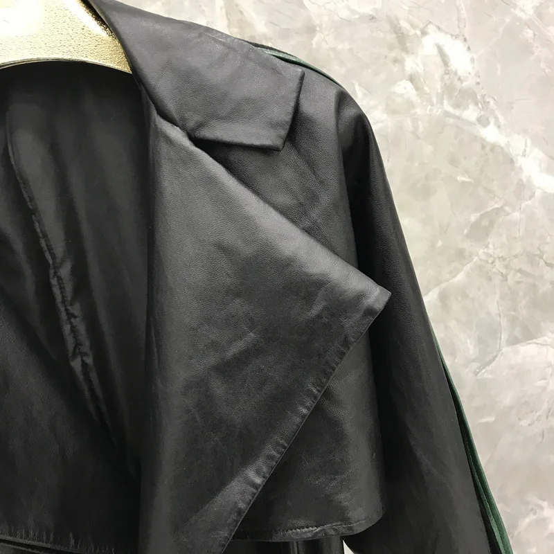 Кожаная куртка ветровка для женщин верхняя одежда с длинным рукавом Овчина