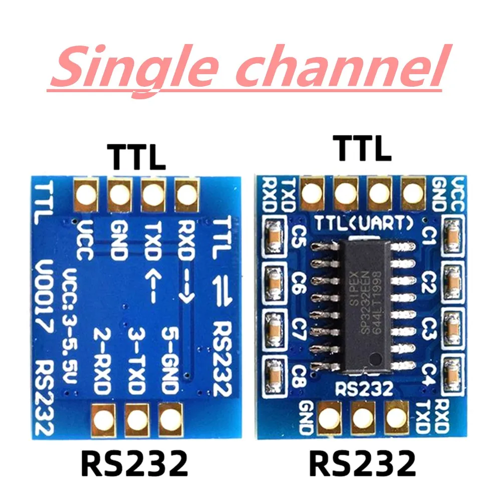 Одноканальный/двухканальный RS232 SP3232 TTL к модуль мигающая линия последовательного