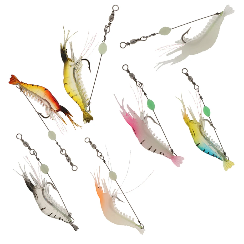 

Fishing Lure Crankbait Hooks Minnow Shrimp Prawn Baits Tackle Saltwater Fish