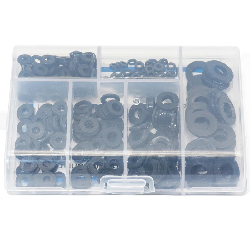330pcs Nylon Plastic Washers Black Washer Kit with Box M2.5 M3 M4 M5 M6 M8 White Insulation Gasket Ring Set | Обустройство дома