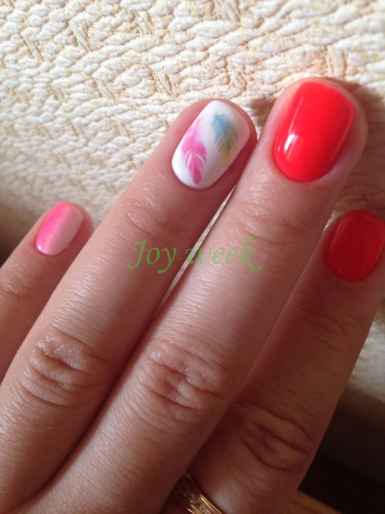 Водные Наклейки для дизайна ногтей все украшения слайдеры перо клей дизайн