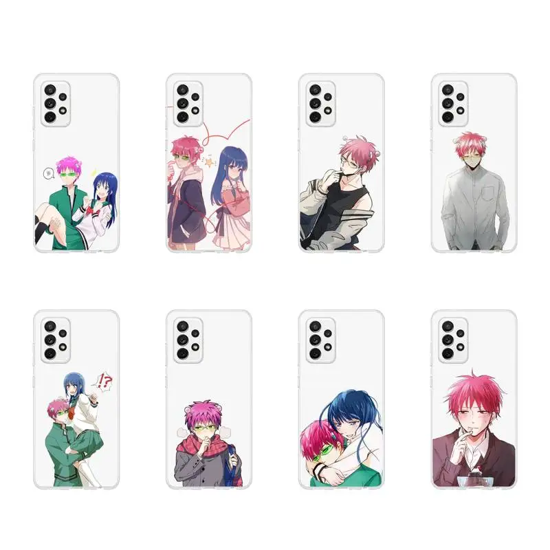 

The Disastrous Life of Saiki K anime Phone Case Transparent For Samsung Galaxy A S Note 9 10 51 50 71 70 80 20 21 30s ultra plus