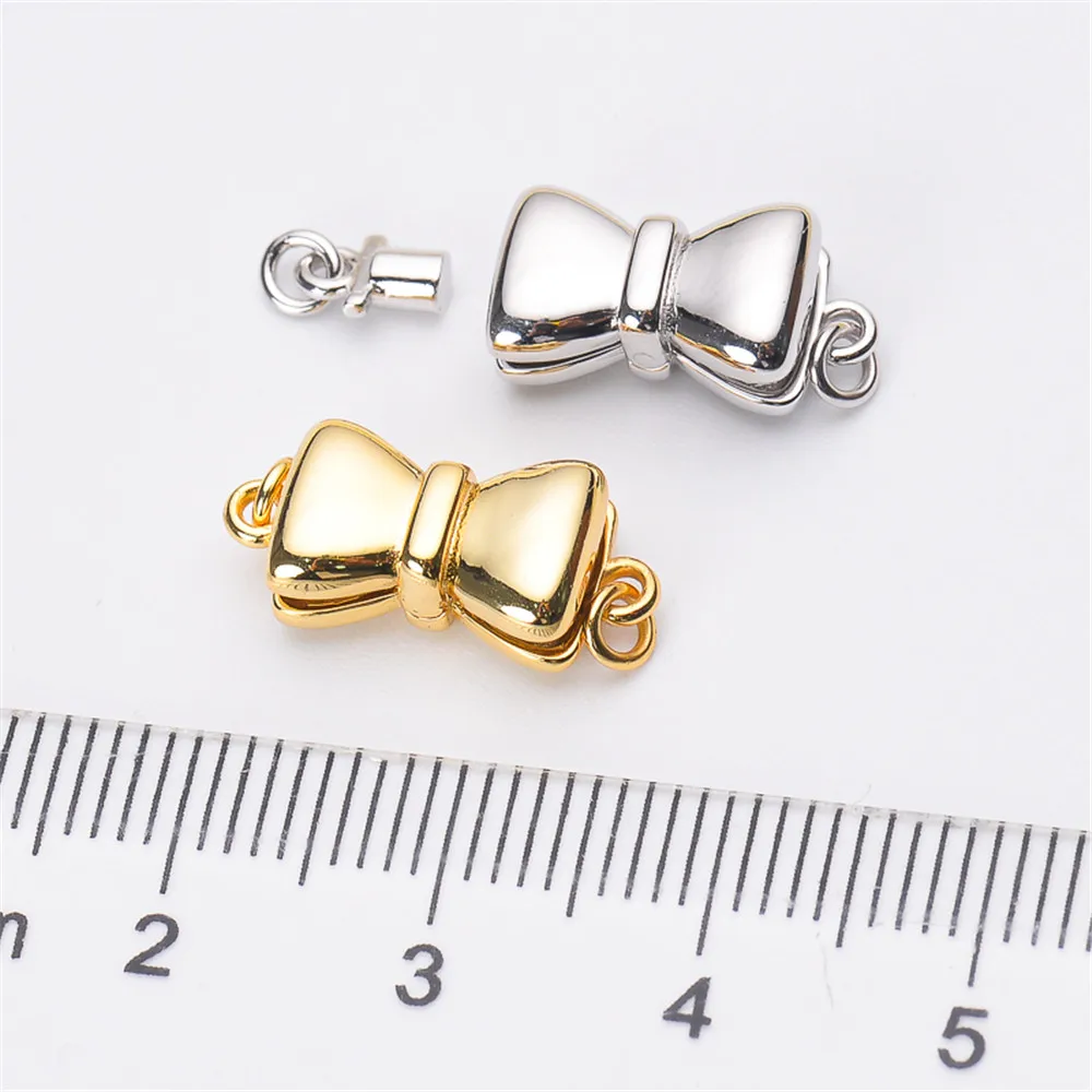 

S925 Sterling Silver Pearl Necklace Bracelet Clasp Connection Buckle DIY Fine Jewelry Accessories Free Shipping