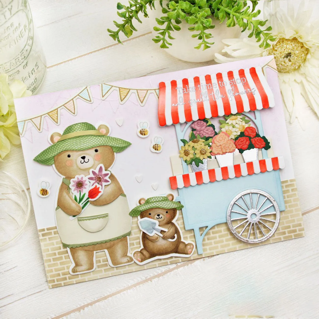 

Flower Pot Trolley Die Set Metal Cutting Dies for DIY Scrapbooking Crafts Dies Cut Stencils Maker Photo Album Template Handmade