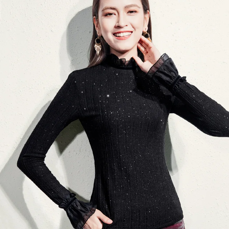 Новая повседневная женская модная футболка с длинными рукавами | Женская одежда