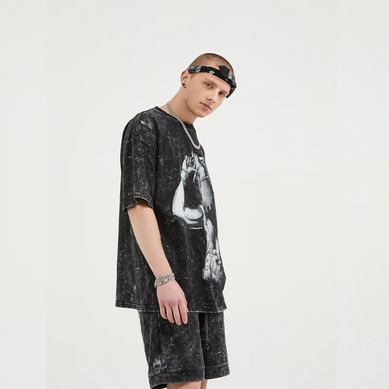 

Streetwear Mens T-shirt Oversized Print Graphic Retro Top Summer New Fashion Mens Clothing Round Neck Cotton Short Sleeve Tee