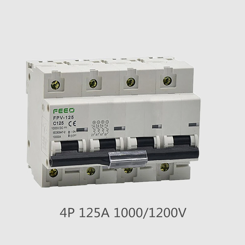 4P DC Circuit Breaker 125A 1000V 1200V Solar breaker FOR PV System CE Certificate | Обустройство дома
