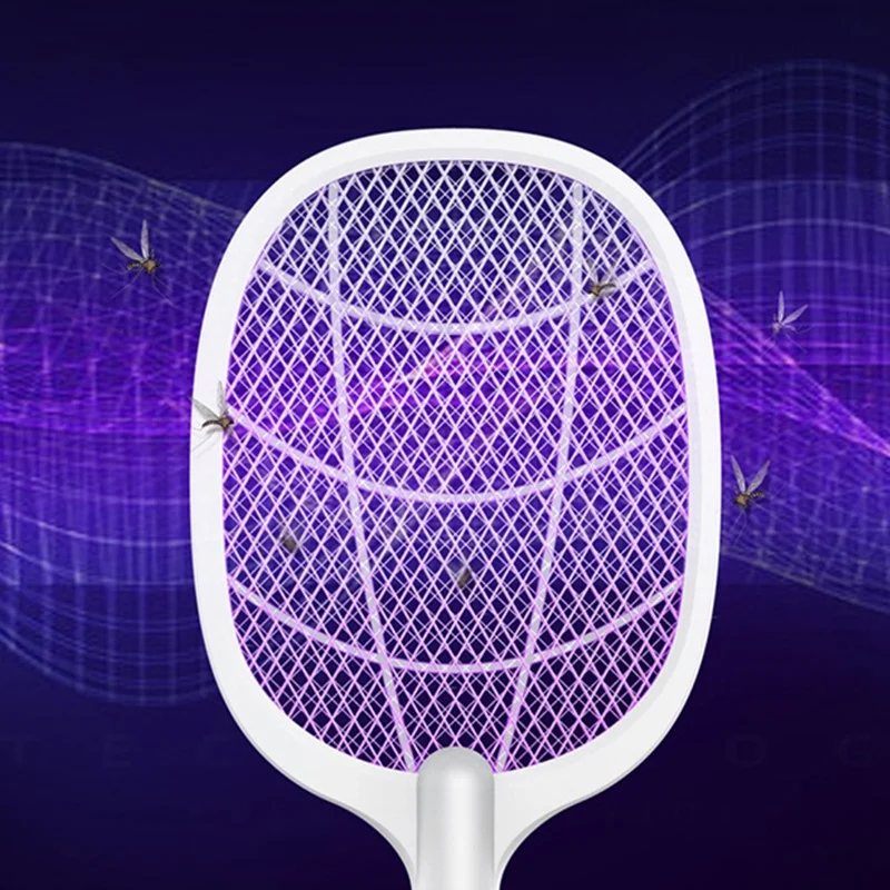 

Portable Fly Mosquito Racket Mug Killer Household Electric Hand Held Bug Zapper Insect Fly Swatter Racket