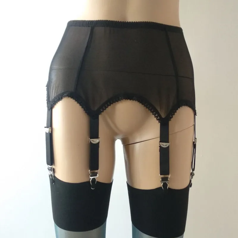 Mesh Black Шестиполосный формирователь подвязки пояс сетка Подвязки Пояс Ремни чулки/нижнее белье(пояс для чулок продается отдельно от чулок - Цвет: Mesh Black