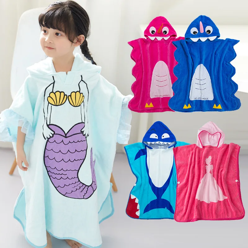 

70cmX140cm Boys Girls Pyjamas Nightgown Kids Sleepwear 3-8Y Wash Clothes Hildren Bathrobes Baby Rainbow Bath Robe Animal