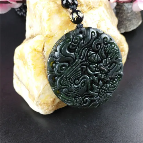 Ожерелье с подвеской в виде дракона Феникса сертифицированное китайское